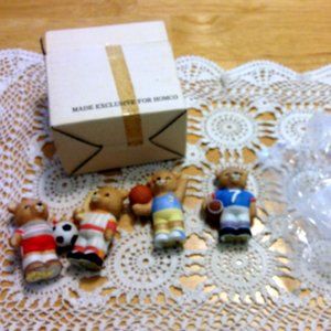 Homeco Vintage Sports Miniatures, soccer, baseball, football, basketball